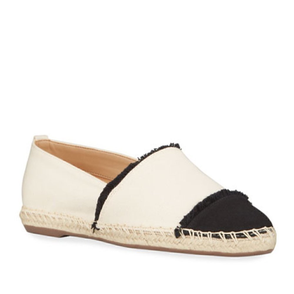 New Schutz Ohanna Printed Canvas Espadrilles Size 10